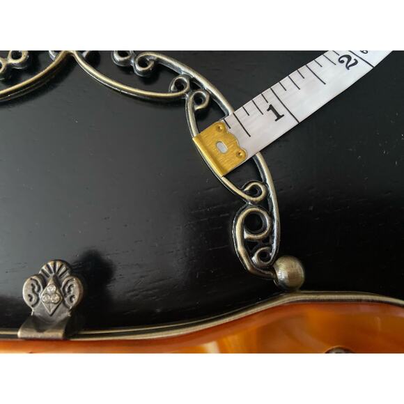 Vintage Floral Handbag w/Chain Strap & Mother-of-Pearl Trim - Picture 15 of 16